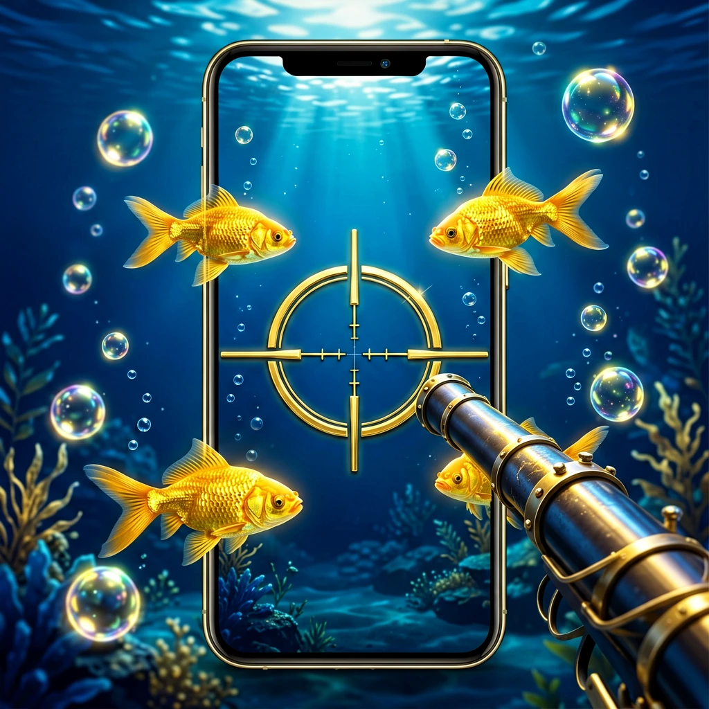 Royal Fishing ဂိမ်း သရုပ်ဖော်ပုံ - underwater golden fish theme