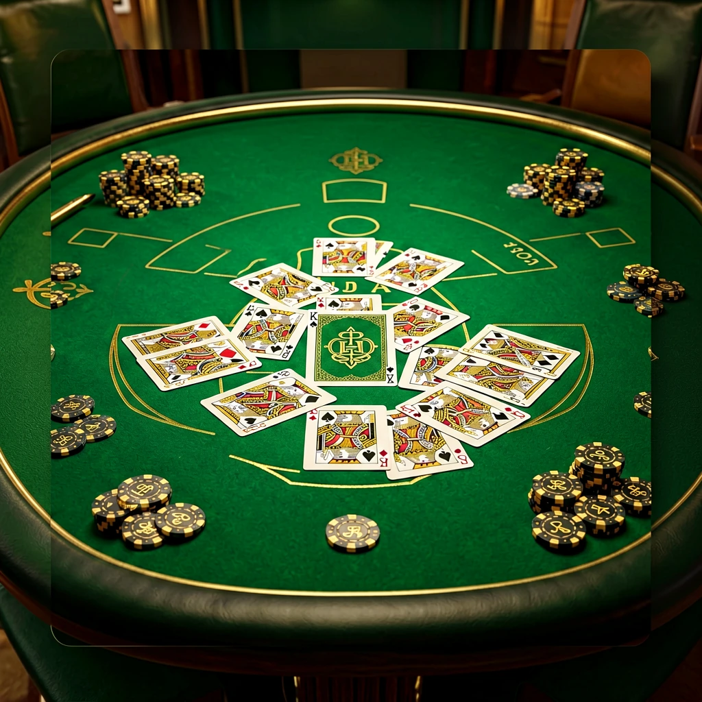Speed Baccarat ဂိမ်း သရုပ်ဖော်ပုံ - green felt table